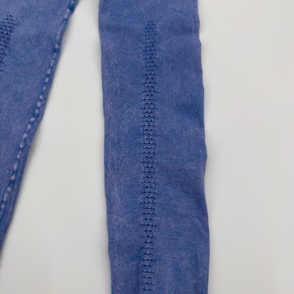Free People Movement High Waisted Leggings Blue Wash Workout Fitness Size XS - Picture 8 of 8